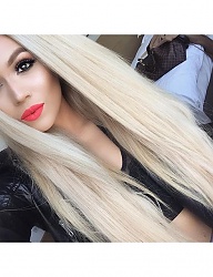Fryzury Długie Na co dzień Proste Rozpuszczone Blond - 3051758