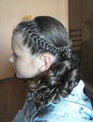 Fryzury Średnie Wieczorowe Kręcone Upięcie Blond - 2158843