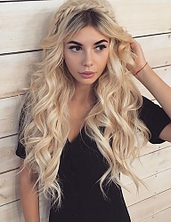 Fryzury Długie Na co dzień Kręcone Rozpuszczone Blond - 3085315