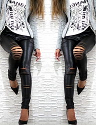 Moda Spodnie Skórzane - 2406344
