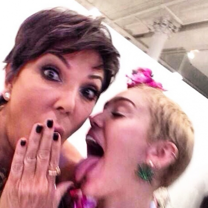 Miley z Kris Jenner, matką Kim Kardashian