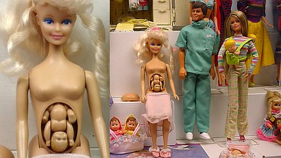 Midge w ciąży. Midge jest koleżanką Barbie, która zaszła w ciążę. Jednak wszystkich dziwi, dlaczego na matkę wybrano sobie... nastolatkę?