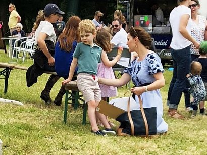 28 maja 2018, Kate, Chralotte i George na Houghton Horse Trials