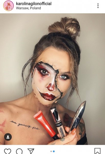 Karolina Gilon w halloweenowym makijażu!