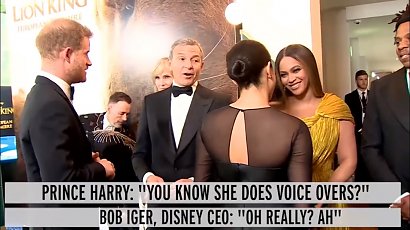 Harry: Wiedziałeś, że ona zajmuje się podkładaniem głosu?
Bob Iger: Tak? Naprawdę?