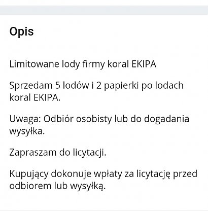 czasem sprzedają się same papierki, innym razem w komplecie z lodami.