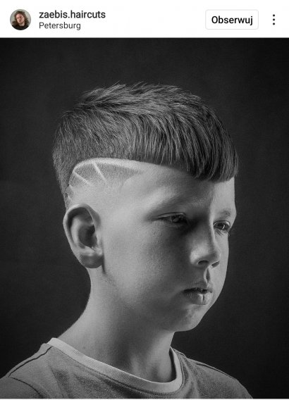 fryzura dla chłopca z wzorkami