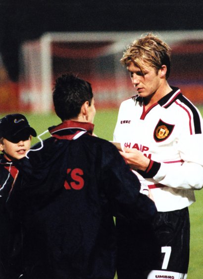 David Beckham przez wiele lat był piłkarzem klubu Manchester United.