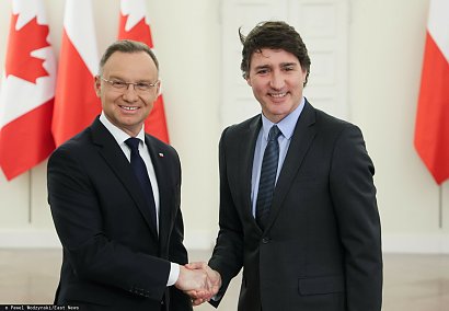 Premier Kanady spotkał się najpierw z prezydentem Andrzejem Dudą, a następnie z premierem Donaldem Tuskiem.